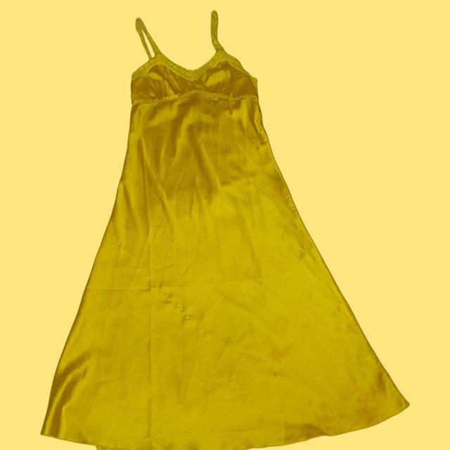 Urban Outfitters Women's Slip Dress - Yellow - S on Productcaster.