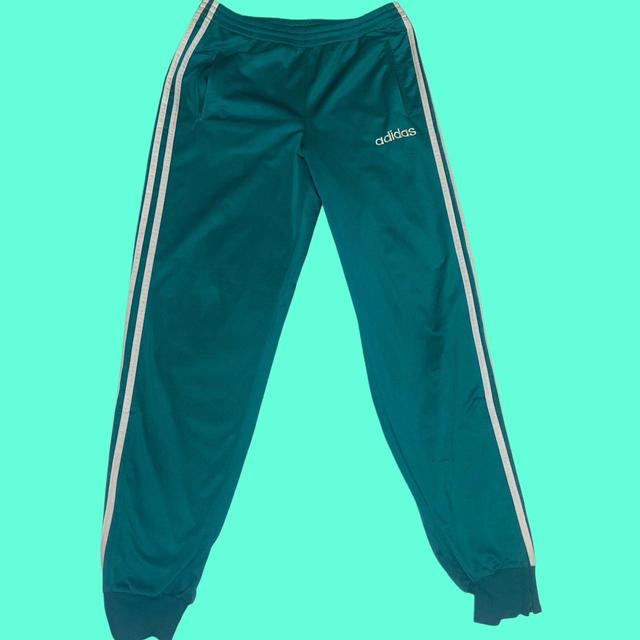 Adidas Men's Sweatpants - Green/White - M on Productcaster.