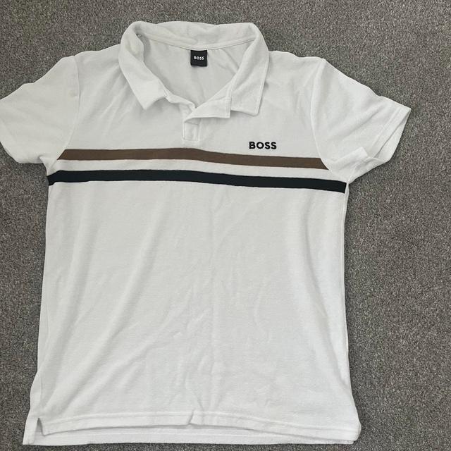 BOSS Men's Polo shirt - White - M on Productcaster.