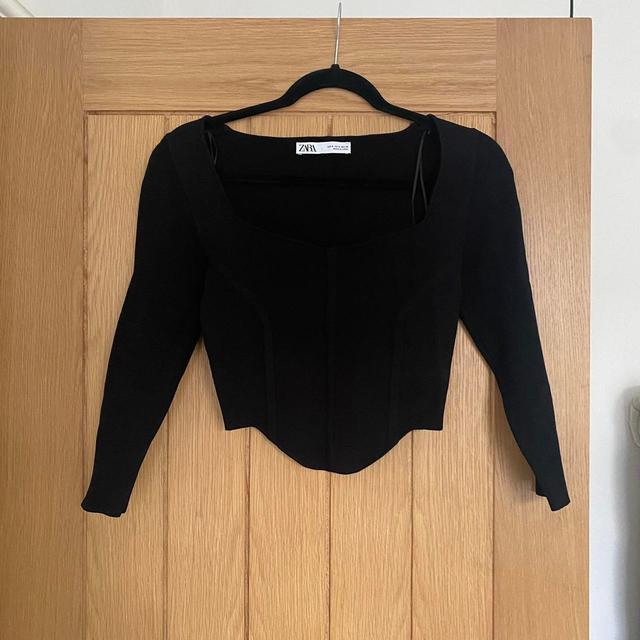 Zara Women's Crop top - Black - S on Productcaster.