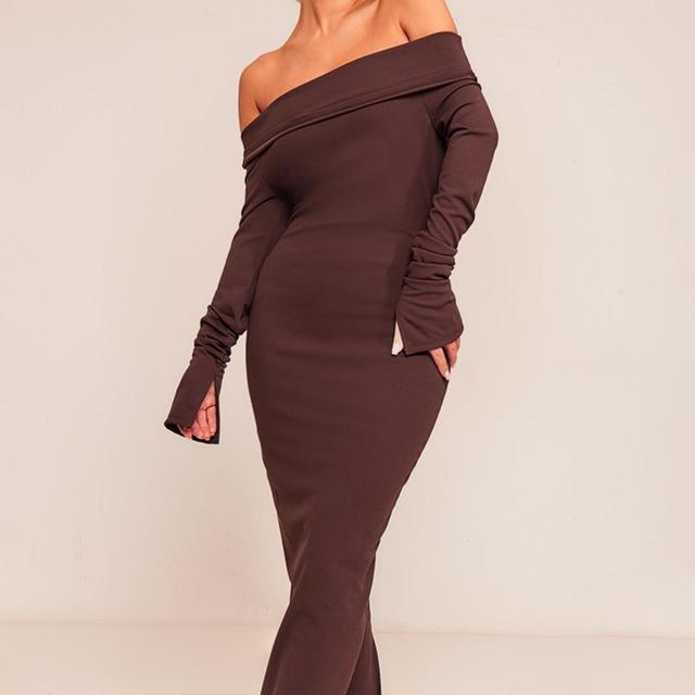 PrettyLittleThing Women's Bodycon Dress - Brown - 8 on Productcaster.