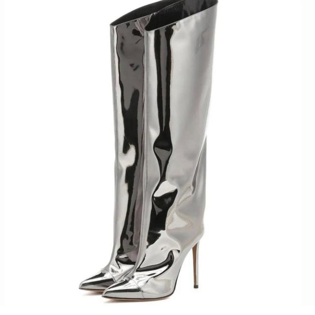 Where's That From Women's Knee high Boots - Silver/Grey - UK 6 on Productcaster.