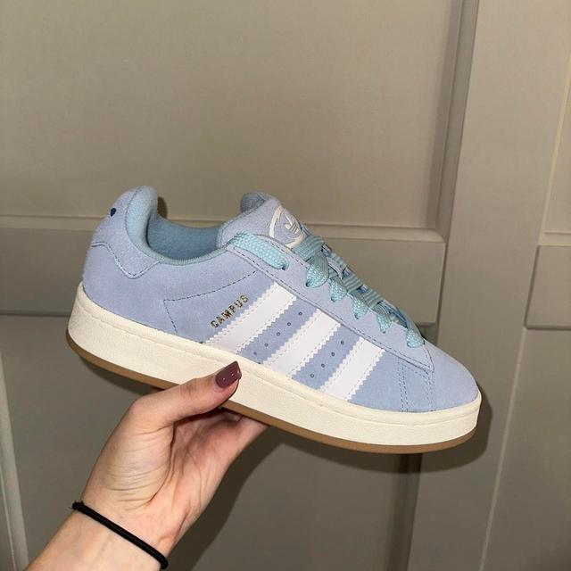 Adidas Women's Trainers - Blue/White - UK 4 on Productcaster.