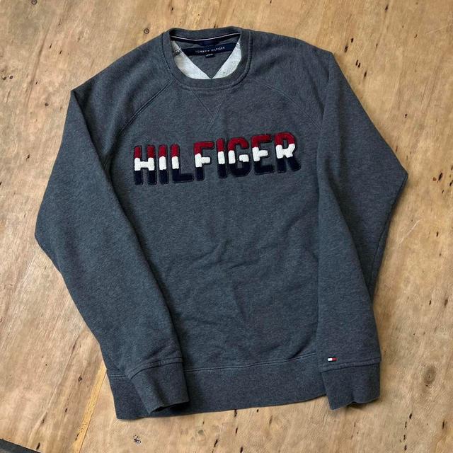 Tommy Hilfiger Men's Sweatshirt - Grey - S on Productcaster.