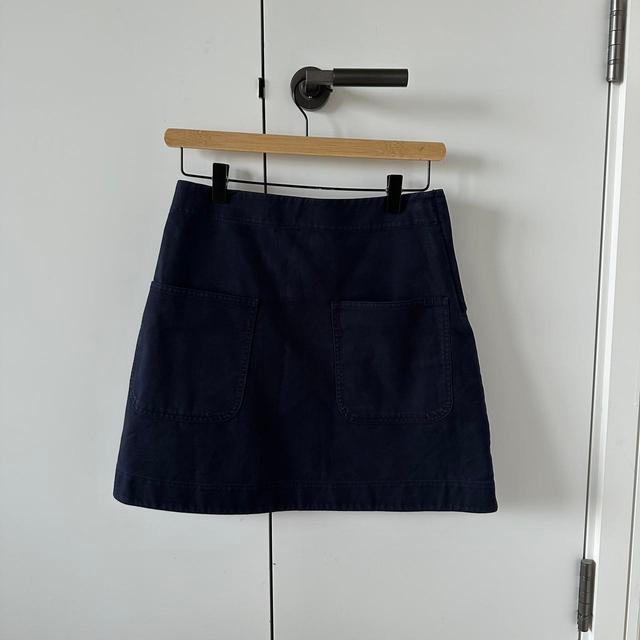 COS Women's Cotton Skirt - Navy - UK 6 on Productcaster.