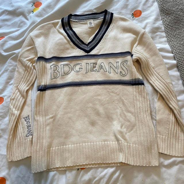 Urban Outfitters Women's Jumper - Cream/White - XS on Productcaster.