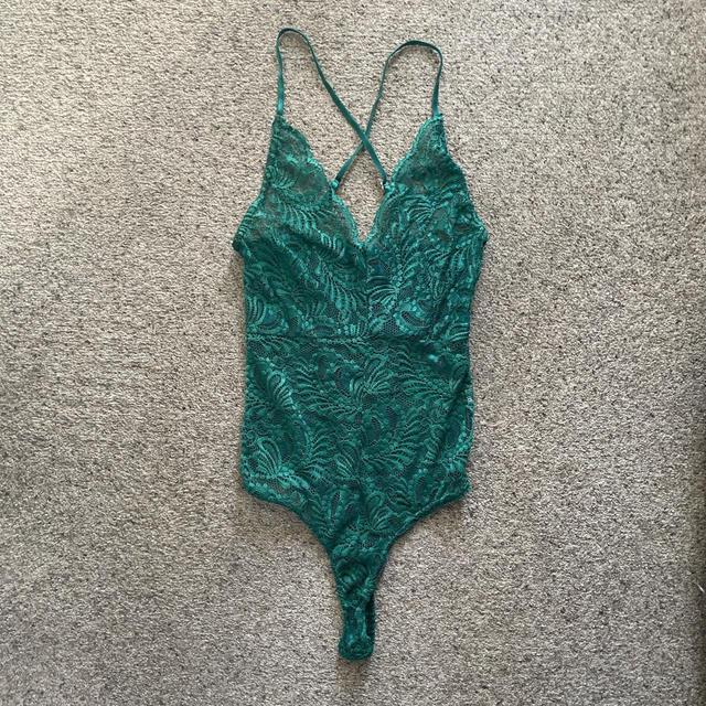 PrettyLittleThing Women's Bodysuit - Green - 8 on Productcaster.