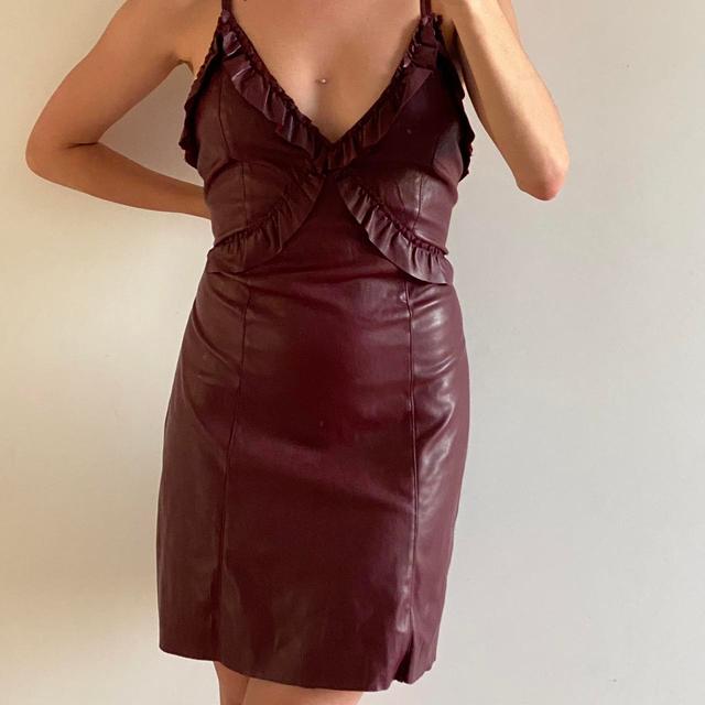 Bershka Women's Dress - Burgundy - 6 on Productcaster.