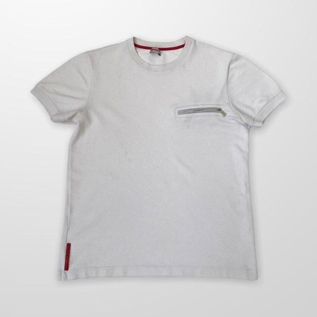 Prada Men's T-shirt - White - S on Productcaster.