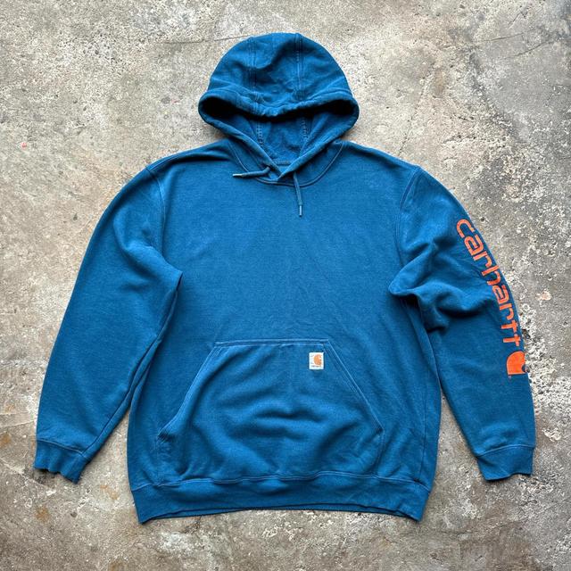 Carhartt Men's Hoodie - Blue - L on Productcaster.