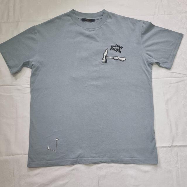 Louis Vuitton Men's T-shirt - Blue - M on Productcaster.