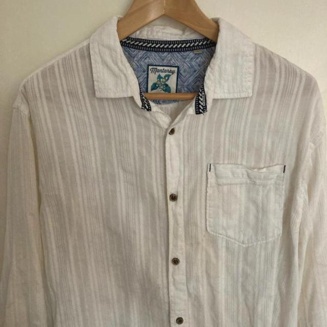 Mantaray Men's Shirt - White/Cream - L on Productcaster.