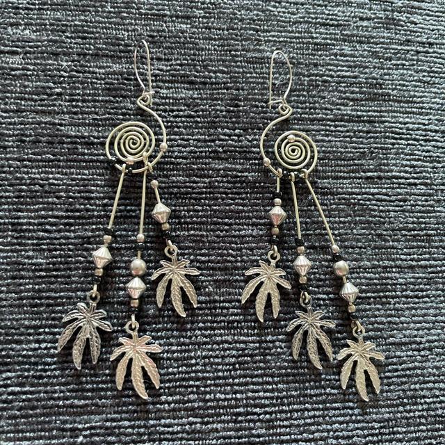 Vintage Women's Earrings - Silver on Productcaster.