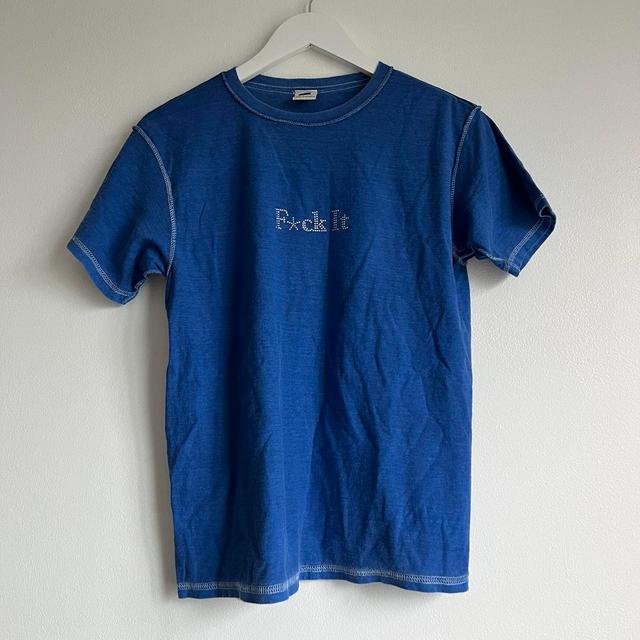 Urban Outfitters Women's T-shirt - Blue - M on Productcaster.