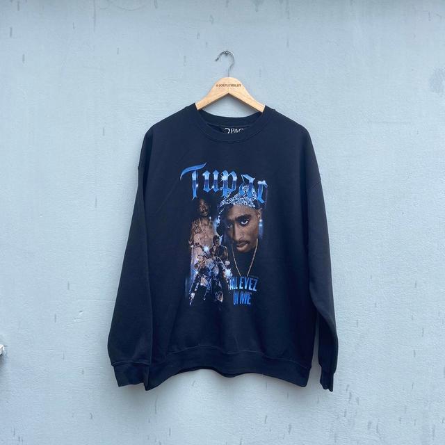 American Vintage Men's Sweatshirt - Black/Blue - M on Productcaster.