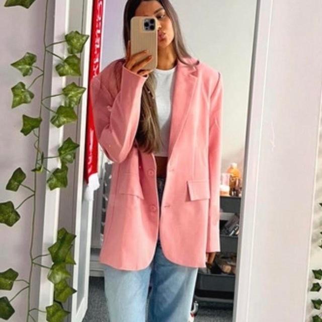 PrettyLittleThing Women's Tailored jacket - Pink - UK 4 on Productcaster.