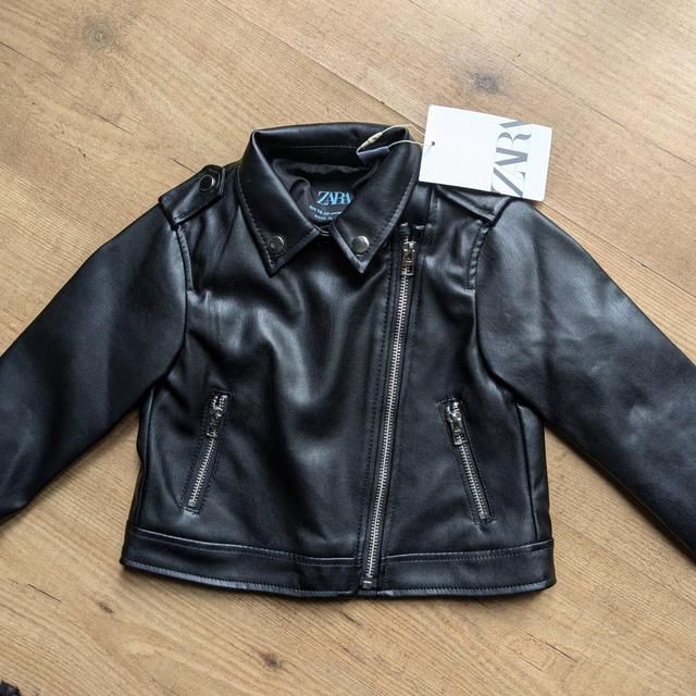 Zara Kids' Faux leather Jacket - Black - 12-18 months on Productcaster.