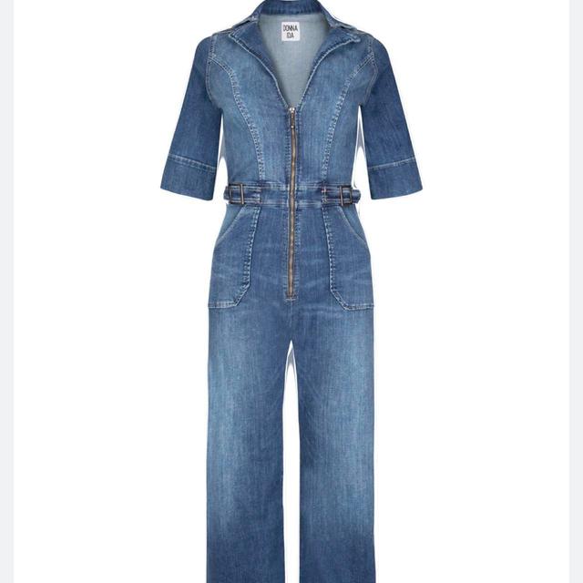 Women's Cotton Jumpsuit - Blue/Navy - M on Productcaster.