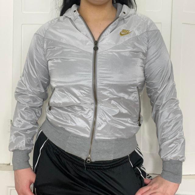 Nike Women's Windbreaker Jacket - Grey - S on Productcaster.