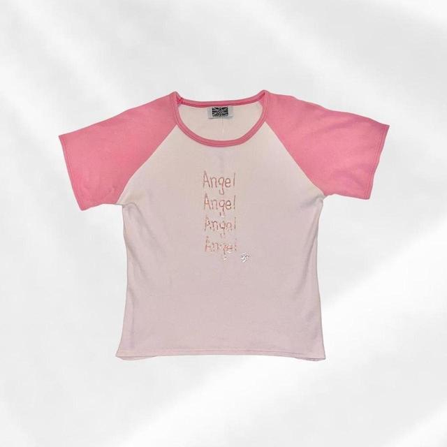 Women's T-shirt - Pink/White - S on Productcaster.