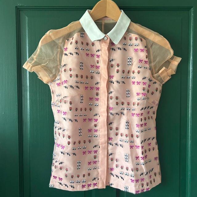 Women's Blouse - Pink/Multi - XS on Productcaster.