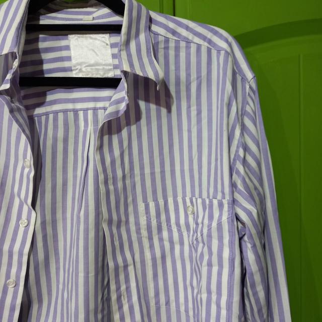 Men's Shirt - White/Purple - M on Productcaster.