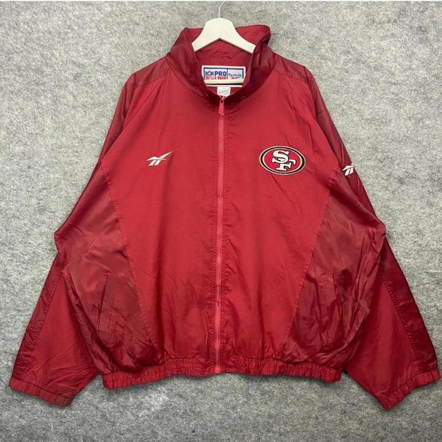 NFL Men's Windbreaker Jacket - Red/Burgundy - XXL on Productcaster.