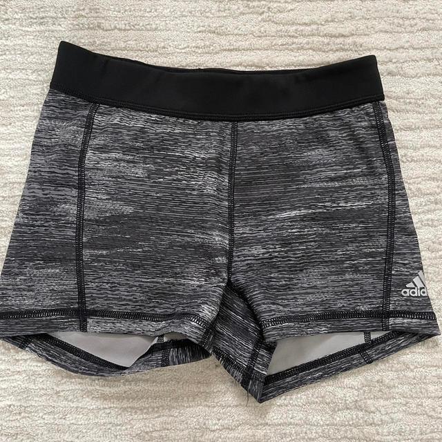 Adidas Women's Shorts - Grey/Black - UK 8 on Productcaster.