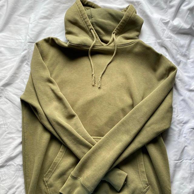 Pull&Bear Men's Hoodie - Green/Khaki - L on Productcaster.