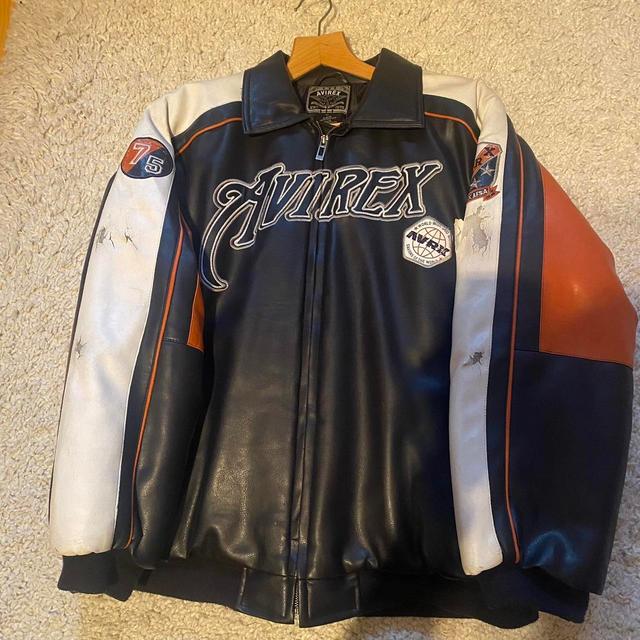 Avirex Men's Bomber Jacket - Navy - XL on Productcaster.