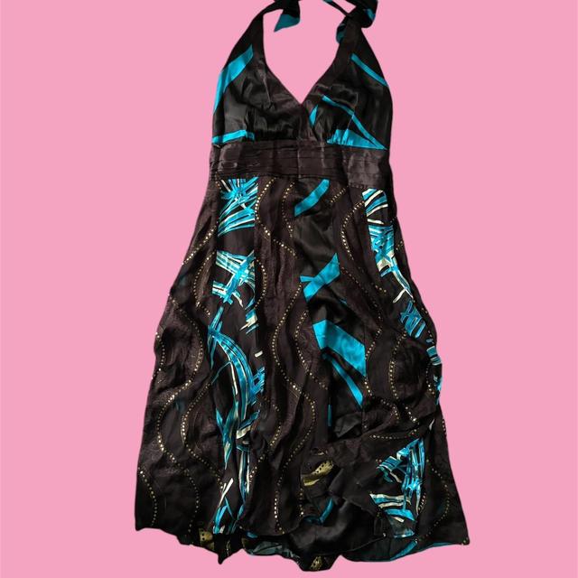 Monsoon Women's Dress - Black/Blue - 14 on Productcaster.