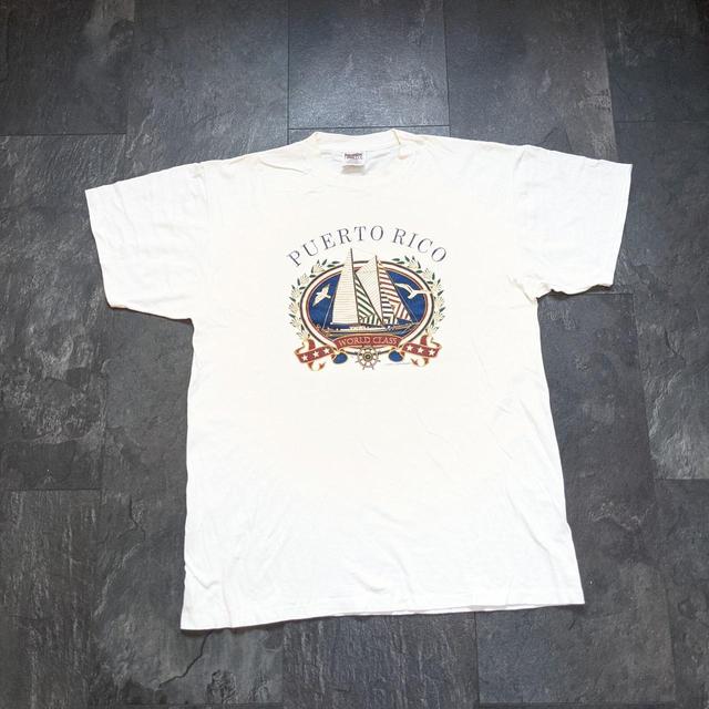 Vintage Men's T-shirt - White - XL on Productcaster.