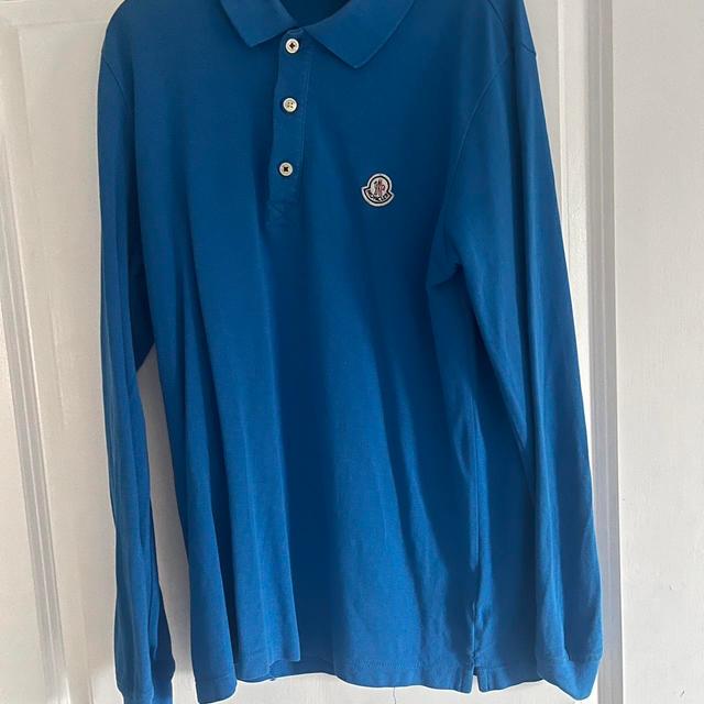 Moncler Men's Polo shirt - Blue - S on Productcaster.