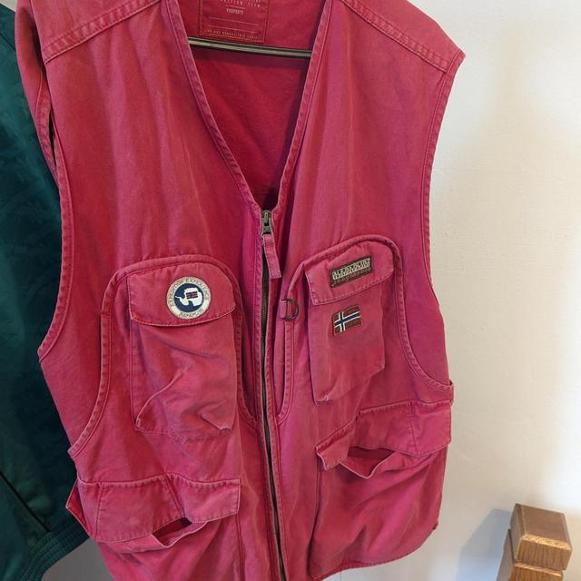 Napapijri Men's Gilet - Red/Burgundy - L on Productcaster.