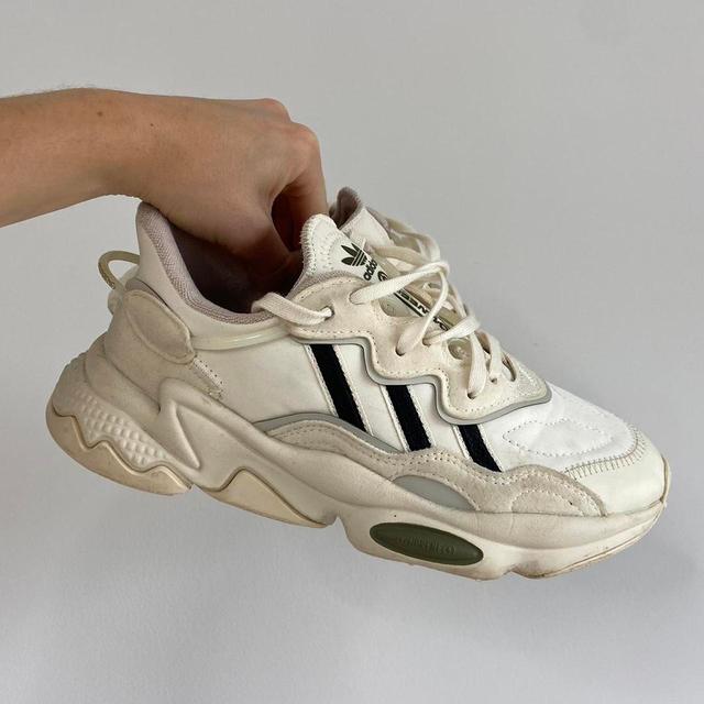 Adidas Women's Trainers - Cream/Khaki - UK 3 on Productcaster.