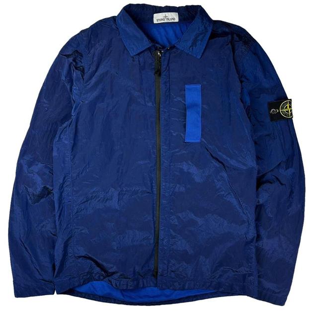 Stone Island Men's Lightweight Jacket - Blue - M on Productcaster.