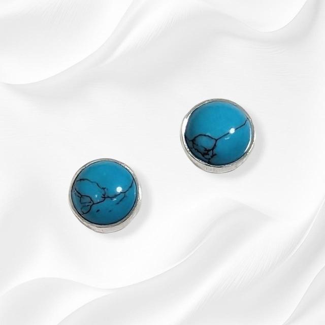 Women's Earrings - Blue on Productcaster.