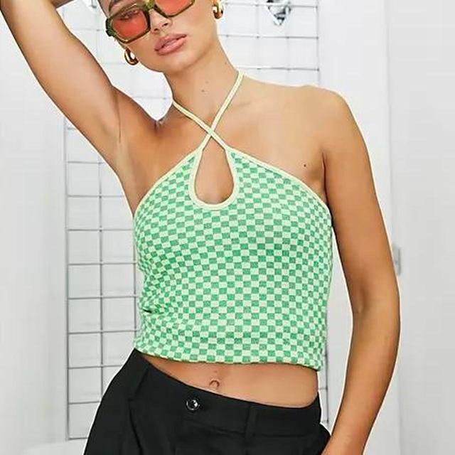 Mango Women's Top - Green - M on Productcaster.