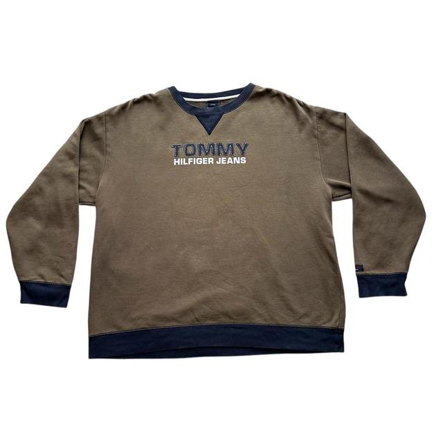 Tommy Hilfiger Men's Sweatshirt - Brown/Khaki - L on Productcaster.