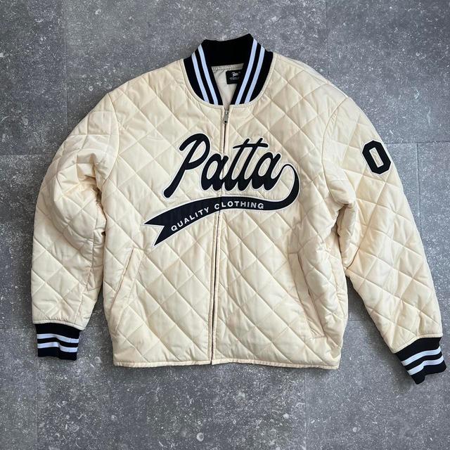 Patta Men's Bomber Jacket - Cream/Black - M on Productcaster.