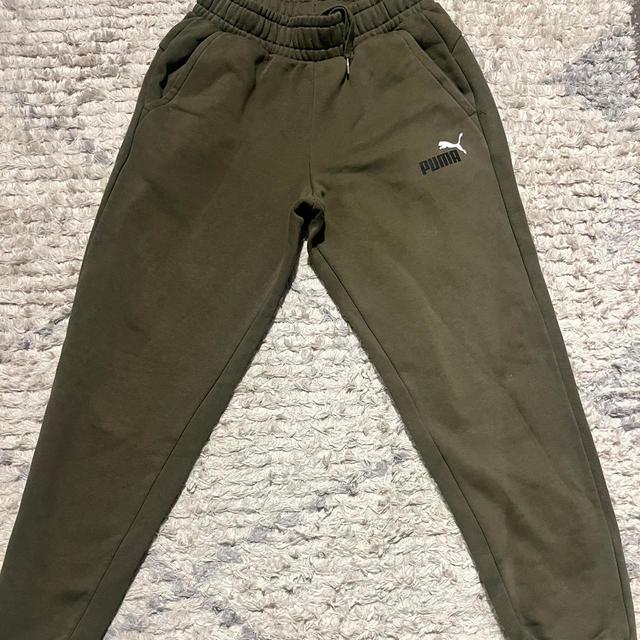 Puma Men's Sweatpants - Khaki/Green - S on Productcaster.