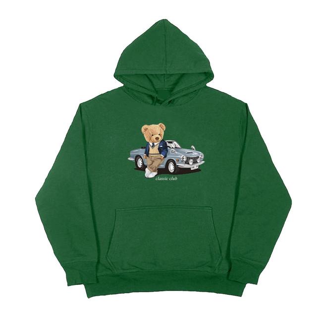 Vintage Men's Hoodie - Green - L on Productcaster.