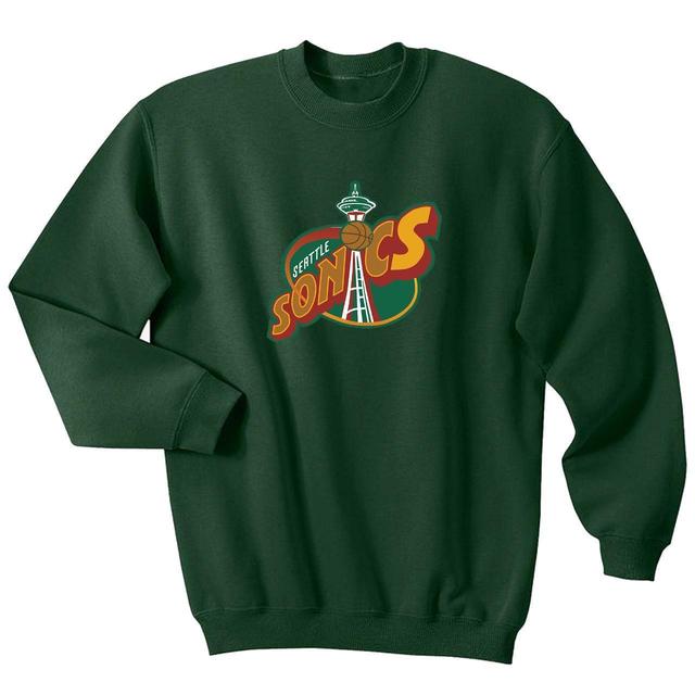 Vintage Men's Sweatshirt - Green - S on Productcaster.