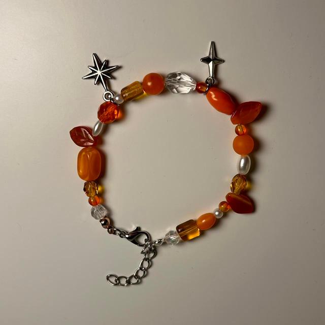 Handmade Women's Bracelet - Orange on Productcaster.