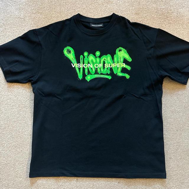 Vision of Super Men's T-shirt - Black/Green - L on Productcaster.