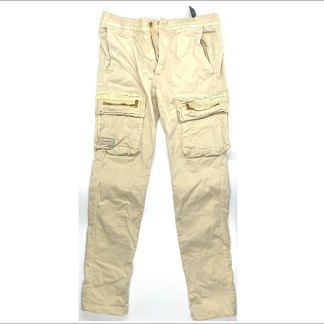 Zara Men's Cargo Trousers - Cream - L on Productcaster.