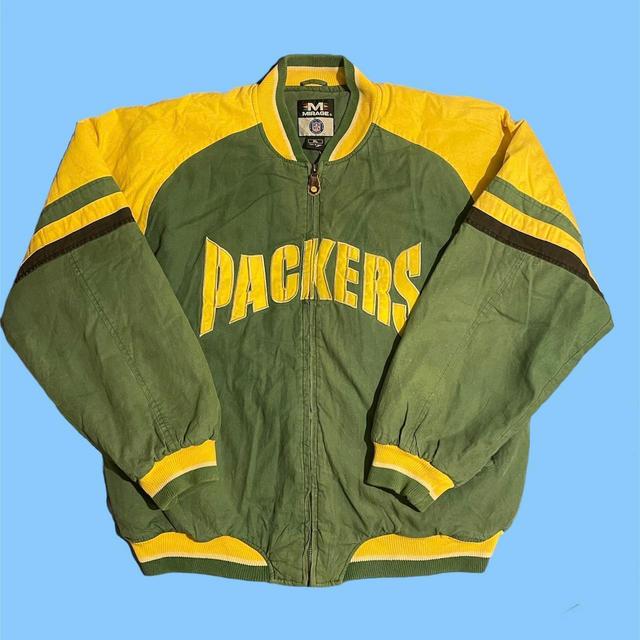 NFL Men's Varsity Jacket - Black/Green - XL on Productcaster.