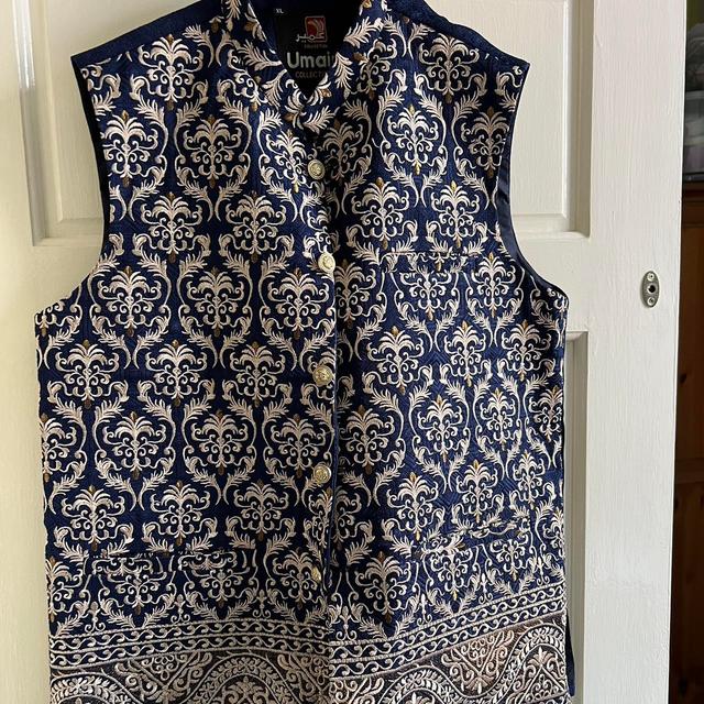 Men's Waistcoat - Blue - XL on Productcaster.