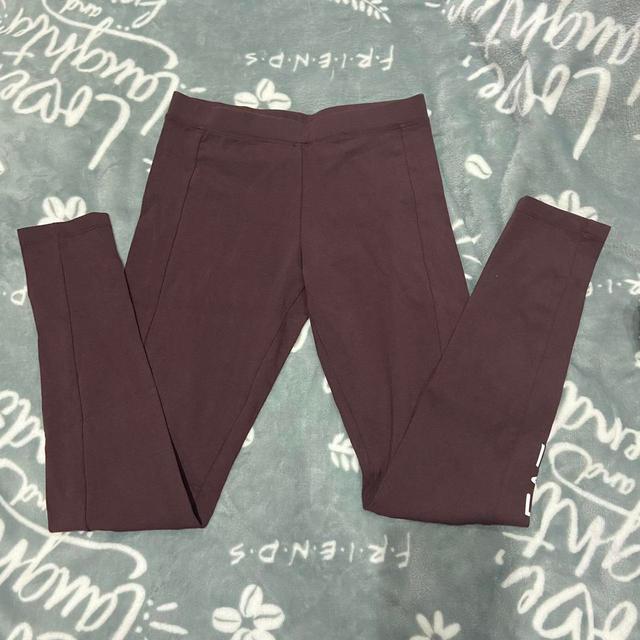 Emporio Armani Women's Leggings - Burgundy/Purple - S on Productcaster.