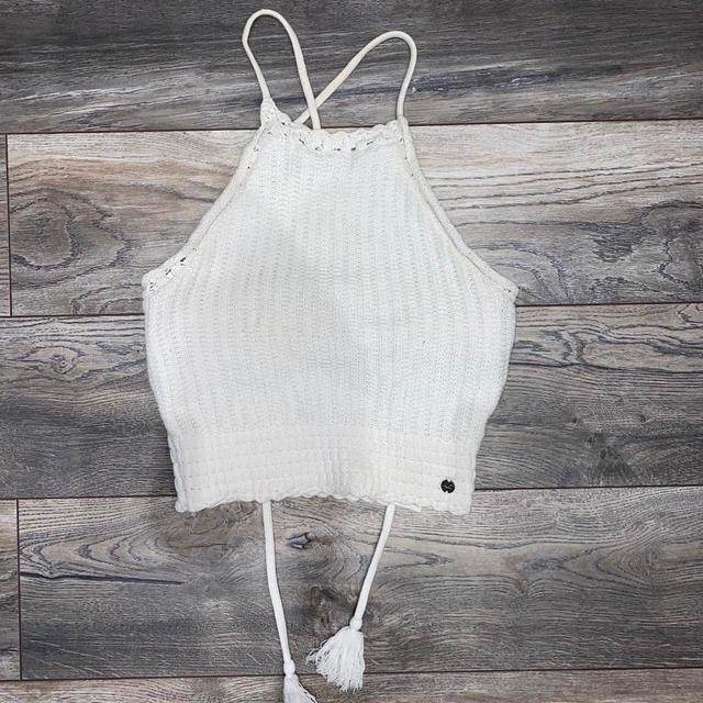 Hollister Co. Women's Crop top - White - S on Productcaster.